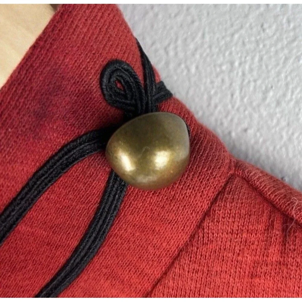 VTG Denim Supply Ralph Lauren Military Army Cropped Slim Band Jacket Size M Red - Picture 9 of 10